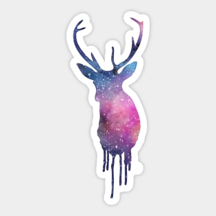 Watercolor cosmic deer Sticker